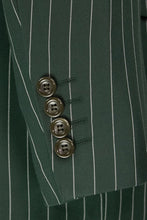 Load image into Gallery viewer, Retro Collection Mens Double Breasted Hunter Green Pinstripe Suit F-DSS