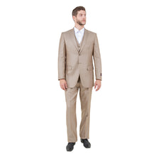 Load image into Gallery viewer, Stone Solid Shiny Sharkskin 3-PC Regular Modern Fit Suits