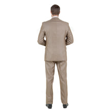 Load image into Gallery viewer, Dk Tan Solid Shiny Sharkskin 3-PC Regular Modern Fit Suits