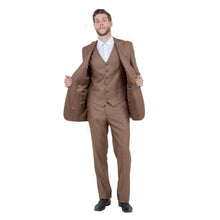 Load image into Gallery viewer, Men's Modern-Fit 3pc Sharkskin Suit Set