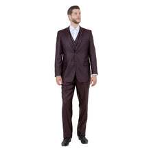 Load image into Gallery viewer, Men's Modern-Fit 3pc Sharkskin Suit Set