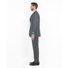 Load image into Gallery viewer, Green Slate Men's 2pc Sharkskin Suit Slim-Fit