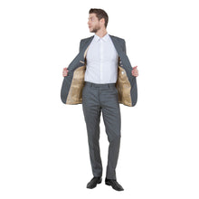 Load image into Gallery viewer, Green Slate Men's 2pc Sharkskin Suit Slim-Fit