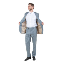 Load image into Gallery viewer, Shark Grey Men's 2pc Sharkskin Suit Slim-Fit
