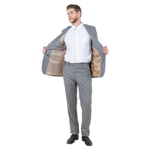 Load image into Gallery viewer, Earth Tan Men's 2pc Sharkskin Suit Slim-Fit