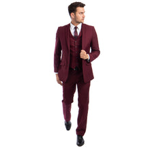 Load image into Gallery viewer, Men's 3pc Solid Suit, Notch Lapel