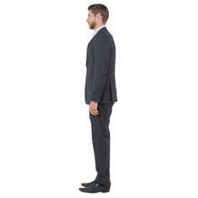 Load image into Gallery viewer, Dark Grey Men's Ultra Slim-Fit 3pc Suit w/ Expandable Waistband
