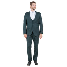 Load image into Gallery viewer, Hunter Green Men's Ultra Slim-Fit 3pc Suit w/ Expandable Waistband