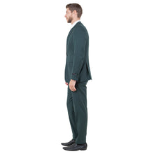 Load image into Gallery viewer, Hunter Green Men's Ultra Slim-Fit 3pc Suit w/ Expandable Waistband