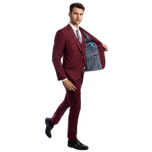 Load image into Gallery viewer, Men's Skinny-Fit Solid 3pc Suit