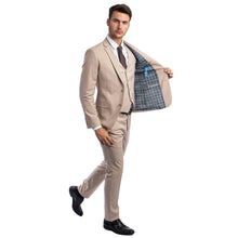 Load image into Gallery viewer, Men's Skinny-Fit Solid 3pc Suit