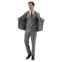 Load image into Gallery viewer, Men's Hybrid-Fit 3pc Tweed Suit w/ Expandable Waistband