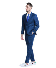 Load image into Gallery viewer, Mens Suit 3pc Plaid Peak Lapel Suit With Matching Double Breasted Vest & Pants For All Ocassions