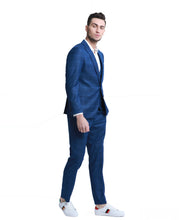 Load image into Gallery viewer, Mens Suit 3pc Plaid Peak Lapel Suit With Matching Double Breasted Vest & Pants For All Ocassions