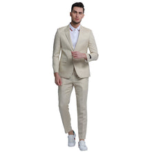Load image into Gallery viewer, Men's Skinny Fit 2pc Linen Suit