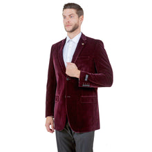Load image into Gallery viewer, Men's Modern Fit Velvet Blazer Only