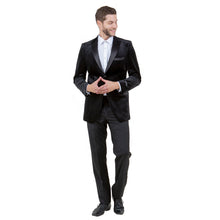 Load image into Gallery viewer, Men's Modern Fit Velvet Blazer w/ Elbow Patch