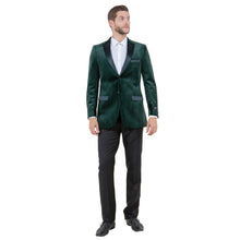Load image into Gallery viewer, Men's Modern Fit Velvet Blazer w/ Elbow Patch