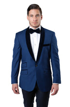Load image into Gallery viewer, Men's Slim-Fit Tuxedo Sport Coat w/ Satin Shawl Lapel