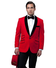 Load image into Gallery viewer, Men's Slim-Fit Tuxedo Sport Coat w/ Satin Shawl Lapel