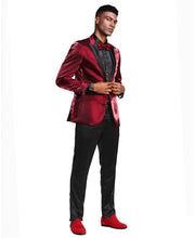 Load image into Gallery viewer, Mens Satin Peak Lapel Brushed Pattern Blazer Only For All Occasions