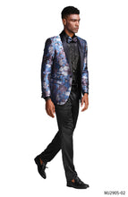 Load image into Gallery viewer, Mens Satin Shawl Lapel Blazer Only Floral Pattern