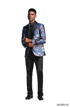 Load image into Gallery viewer, Mens Satin Shawl Lapel Blazer Only Floral Pattern