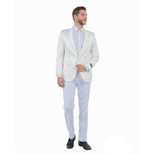 Load image into Gallery viewer, Mens Slim-Fit Solid Paisley Blazer Only w/ Shawl Collar