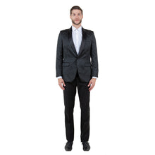Load image into Gallery viewer, Mens Slim-Fit Solid Paisley Blazer Only w/ Shawl Collar