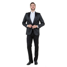 Load image into Gallery viewer, Mens Slim-Fit Solid Paisley Blazer Only w/ Shawl Collar