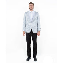 Load image into Gallery viewer, Mens Slim-Fit Solid Paisley Blazer Only w/ Shawl Collar