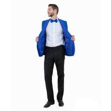 Load image into Gallery viewer, Mens Slim-Fit Solid Paisley Blazer Only w/ Shawl Collar