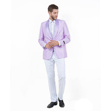 Load image into Gallery viewer, Mens Slim-Fit Solid Paisley Blazer Only w/ Shawl Collar