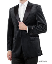 Load image into Gallery viewer, Men's Modern Fit Sport Coat w/ Satin Peak Lapel