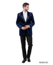 Load image into Gallery viewer, Men's Modern Fit Sport Coat w/ Satin Peak Lapel