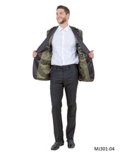 Load image into Gallery viewer, Men's Modern Fit Sport Coat w/ Satin Peak Lapel