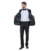 Load image into Gallery viewer, Men's Velvet Slim-Fit Blazer w/ Satin Shawl Collar