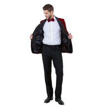 Load image into Gallery viewer, Men's Velvet Slim-Fit Blazer w/ Satin Shawl Collar