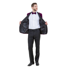 Load image into Gallery viewer, Men's Velvet Slim-Fit Blazer w/ Satin Shawl Collar