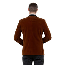 Load image into Gallery viewer, Men's Velvet Slim-Fit Blazer w/ Satin Shawl Collar