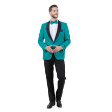 Load image into Gallery viewer, Men's Velvet Slim-Fit Blazer w/ Satin Shawl Collar