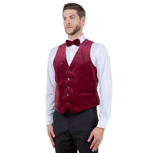 Load image into Gallery viewer, Men's Slim-fit Velvet Suits Separates, Vest And Bowtie