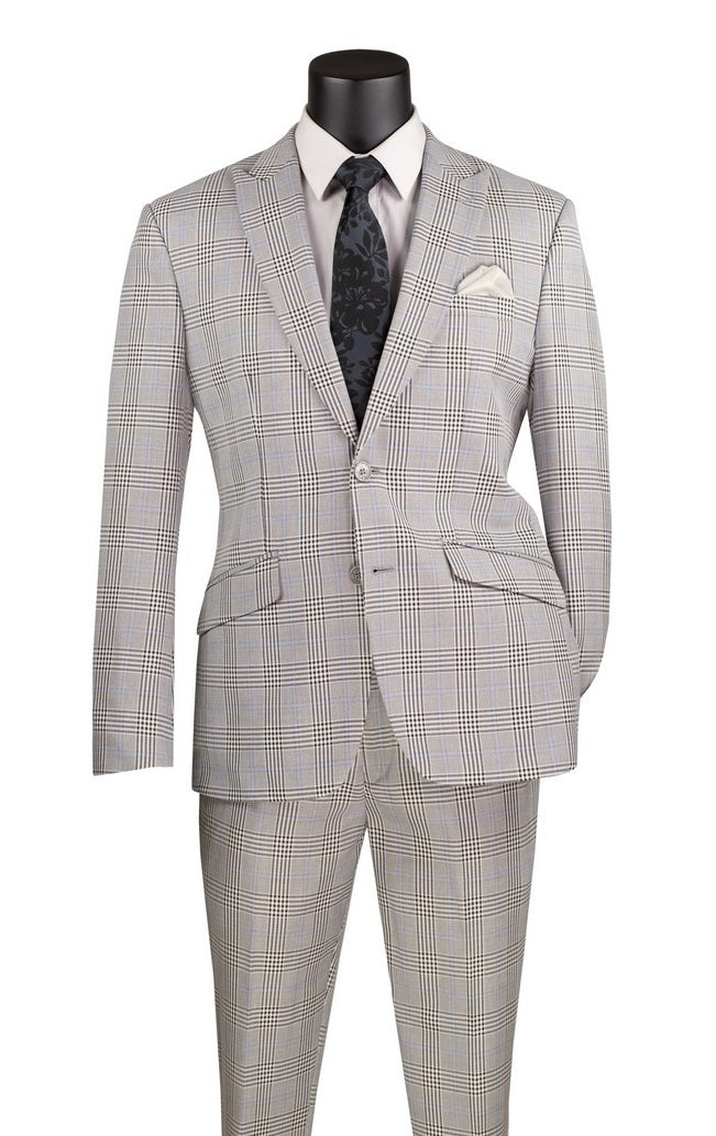 Sapphire Menswear 2 Piece Custom Stitched Suit - Gray - LB288835 main image 1