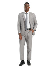 Load image into Gallery viewer, Mens Suit 2pc Light Grey Slim Fit Notch Lapel Suits