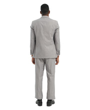 Load image into Gallery viewer, Mens Suit 2pc Light Grey Slim Fit Notch Lapel Suits