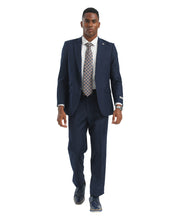 Load image into Gallery viewer, Mens Suit 2pc Navy Slim Fit Notch Lapel Suits