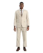 Load image into Gallery viewer, Mens Suit 2pc Tan Slim Fit Notch Lapel Suits