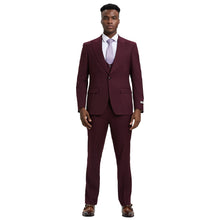 Load image into Gallery viewer, Men's Stacy Adams Hybrid-Fit 3pc Suit Set, Jacket Vest and Pants