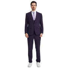 Load image into Gallery viewer, Men's Stacy Adams Hybrid-Fit 3pc Suit Set, Jacket Vest and Pants