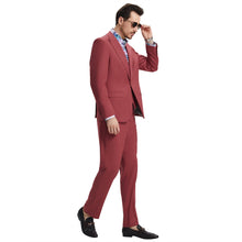 Load image into Gallery viewer, Men's Stacy Adams Hybrid-Fit 3pc Suit Set, Jacket Vest and Pants